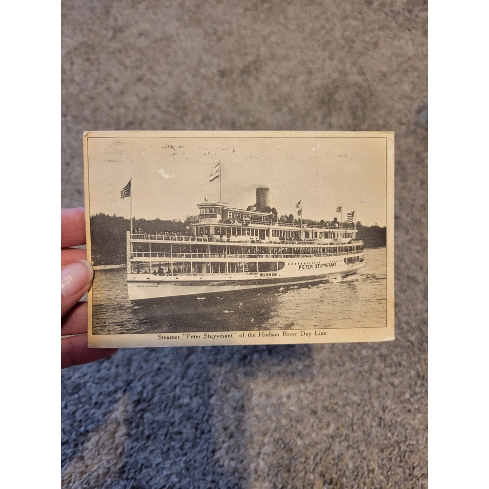Vtg NY Postcard NY Steamer Peter Stuyvesant Hudson River Day Line Steamship